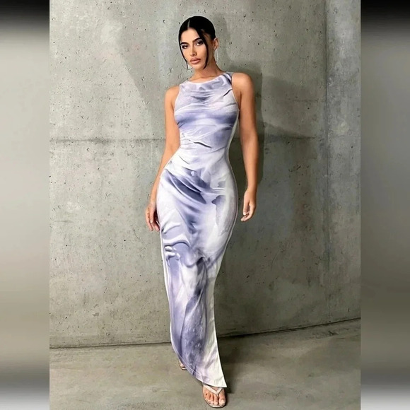 Body Heat Map Print Tank Long Dress - Picture 4 of 7